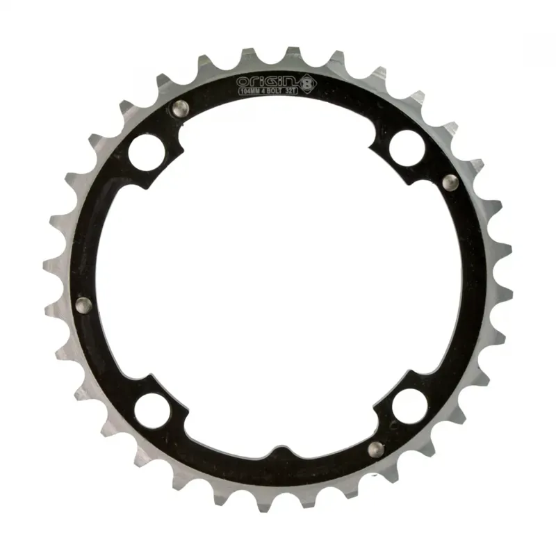 Origin8 104mm 4 Bolt 46T Ramped Chainring in Black