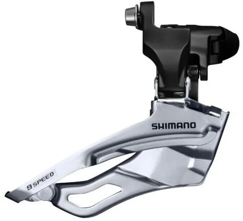 Microshift R439 Front Der. 9-sp Triple 52/42/30T Braze-on in Silver