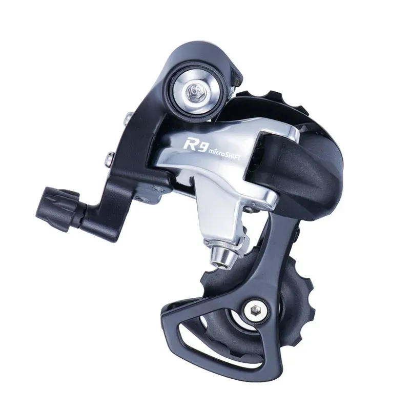 Microshift R9 9-speed Shim. Compat. Road Systems LC Rr. Der. in Black