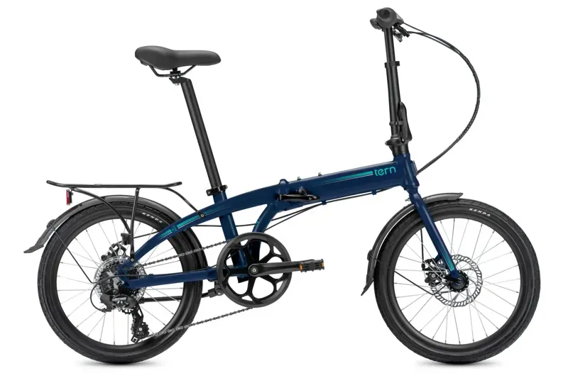 Tern Link B8 Folding Bike In Midnight Blue