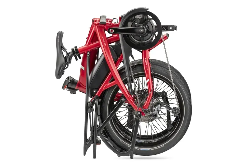Tern Vektron Q9 E-Folding Bike In Satin Red-1
