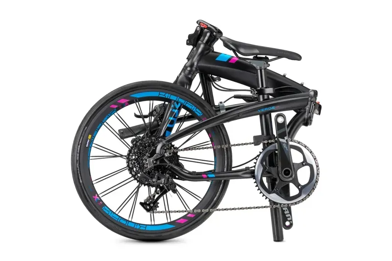 Tern Verge X11 Folding Bike In Satin Black/Magenta-1