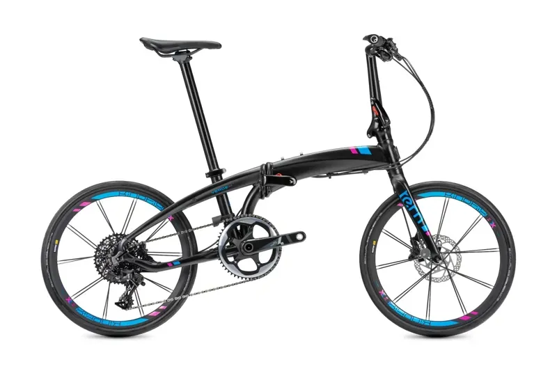 Tern Verge X11 Folding Bike In Satin Black/Magenta