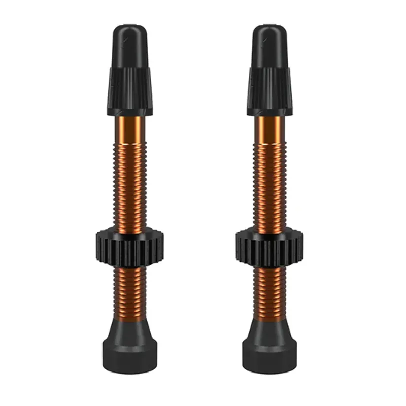 WTB Tubeless Compatible System 46mm Presta Valve Stem Pair in Orange